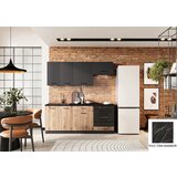 Stolkar KUHINJSKI BLOK ANIKA 200 CM - ARTISAN HRAST/GRAFIT SIVA-rni marmor | shoptok.hr
