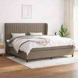 The Living Store Box spring postelja z vzmetnico taupe 200x200 cm blago - Box Spring Postelja, (21496751) Cene
