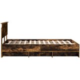  Krevetna konstrukcija s uzglavljem Dimljeni hrast 137 x 203 cm | shoptok.hr