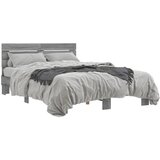 vidaXL Posteljni okvir siva sonoma 120x200 cm inž. les in kovina, (21151941) | Shoptok.si