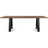 GINER Y COLOMER Jedilna miza iz akacije s kovinskimi nogami 240 cm, (22147171) | Shoptok.si