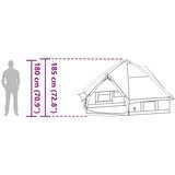  Teepee šator s krovom Siva i narančasta 490 x 410 x 210 cm | shoptok.hr