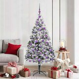 vidaXL Umjetno božićno drvce s 300 LED svjetlima Zelena 180 x 115 cm | shoptok.hr