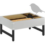Feeder za ptice Srebrno 80 x 28 x 13.5 cm Cinkani čelik | shoptok.hr
