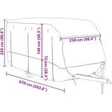 vidaXL Navlaka za karavan siva 670x250x220 cm netkana tkanina | shoptok.hr