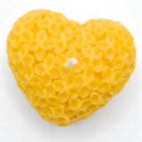 Dekorativna svijeća Cvjetajuće srce - žuta / Limeta, Bosiljak, Mandarina KP40093 | shoptok.hr