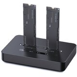 Gembird DD2-U3M2 Desktop dual drive USB Type-C M.2 NVME (and SATA) SSD docking station, black cijene