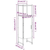 vidaXL Kopalniška omarica dimljeni hrast 33x33x120,5 cm inženirski les | Shoptok.si