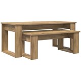  Set kavno mizico 2 pcs Umetni hrast Konstruiran les, (5000120441) | Shoptok.si