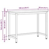  Stol Crni hrast 80 x 50 x 76 5 cm Inženjerska drva i čelik | shoptok.hr