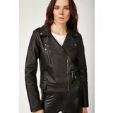 Bigdart 1025 Faux Leather Biker Jacket - Black