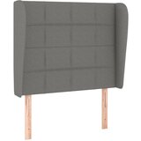 vidaXL Vzglavje z ušesi temno sivo 83x23x118/128 cm blago, (20792907) Cene