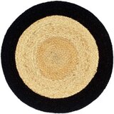 vidaXL podmetači 6 kom prirodna i crna boja 38 cm od jute i pamuka | shoptok.hr