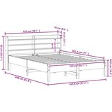 vidaXL Okvir kreveta bez madraca bijeli 140 x 190 cm masivna borovina | shoptok.hr