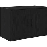  Garažni zidni ormarić od crnog konstruiranog drva | shoptok.hr