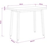  90 x 55 x 75 cm Čvrsto drvo akacije Tamno smeđa i bijela | shoptok.hr