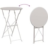  Sklopivi bistro set 3 pcs Bež Čelik | shoptok.hr