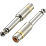 SpeaKa Professional KCA-635 klinken / činč audio adapter [1x klinken vtič 6.35 mm - 1x činč-vtičnica] srebrne barve, (20411439) Cene
