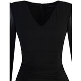 Trendyol Limited Edition Black Draped Detailed Dress | shoptok.hr