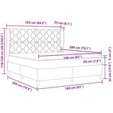  Box Spring postelja z vzmetnico Črna 160x200 cm Tkanina, (22051753) | Shoptok.si