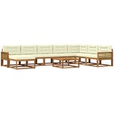  Set vanjskih sofa 9 pcs Prirodna i krem | shoptok.hr