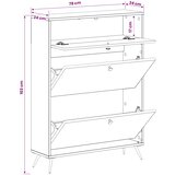  Ormar za cipele BREDA 78 x 24 x 103 cm Konstruirano drvo Bijela | shoptok.hr