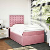 Box spring krevet s madracem ružičasti 120 x 200 cm baršunasti | shoptok.hr