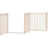  Vrata za pse s vratašcima 8 panela sklopiva 640 cm drvo topole | shoptok.hr