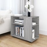 vidaXL Stranska mizica siva sonoma 70x35x55 cm konstruiran les Cene