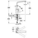 Grohe baterija EUROCUBE sudopera visoka 2 cevi 31255000 | ePonuda.com