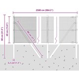 vidaXL rešetkaste žičane ograde s 13 postova 0.4x25 m galvaniziranog čelika | shoptok.hr