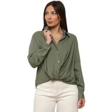 La Modeuse Srajce & Bluze 73824_P174240 Zelena Cene