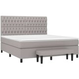  Box spring postelja z vzmetnico svetlo siva 180x200 cm blago, (20789002) | Shoptok.si
