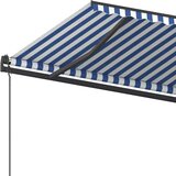 Tenda na ručno uvlačenje sa stupovima 6 x 3 5 m plavo-bijela | shoptok.hr