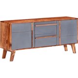  Komoda siva 120 x 30 x 55 cm od masivnog drva | shoptok.hr