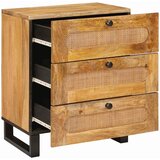  Noćni ormar Prirodna 50 x 33 x 62 cm Čvrsto drvo manga | shoptok.hr