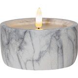Star Trading Sivo-bela betonska LED sveča Flamme Marble, višina 7,5 cm | Shoptok.si
