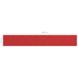 Balkonski zastor crveni 75 x 500 cm HDPE | shoptok.hr