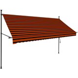 Maison Chic Ročno zložljiva tenda - Senčniki z LED lučkami 300 cm oranžna in rjava, (22042421) Cene