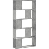  Regal za knjige 5 razina boja betona 80,5x23,5x162,5 cm drveni | Eponuda.com
