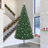 vidaXL Božično drevo z dekorativnimi lučmi Zelena 400 cm PVC | Shoptok.si