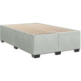 vidaXL Krevet s oprugama i madracem svjetlosivi 120x190 cm baršunasti | shoptok.hr