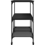  Kuhinjska kolica crna 100 x 50 x 95 m od konstruiranog drva | Eponuda.com