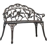 vidaXL bistro klop 100 cm bronasta iz litega aluminija | Shoptok.si