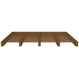 vidaXL Posteljni okvir medeno rjav 120x200 cm trdna borovina | Shoptok.si