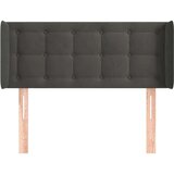  Uzglavlje s ušima tamnosivi 83x16x78/88 cm baršunasti | shoptok.hr
