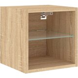 vidaXL 8-dijelni zidni TV elementi s LED svjetlima boja hrasta drveni | shoptok.hr
