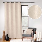 Douceur d intérieur Bež zavesa iz šenilje 140x260 cm Leo – | Shoptok.si