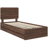  Krevetna konstrukcija Smeđi hrast 100 x 200 cm Inženjersko Drvo | shoptok.hr