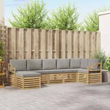  Set vanjskih sofa 7 kom. Bijela i svjetlosiva 304 x 126,5 x 73 cm Cijene